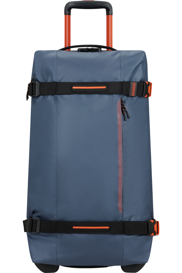 American Tourister Urban Track Duffle with Wheels Coated M  Navy/Orange